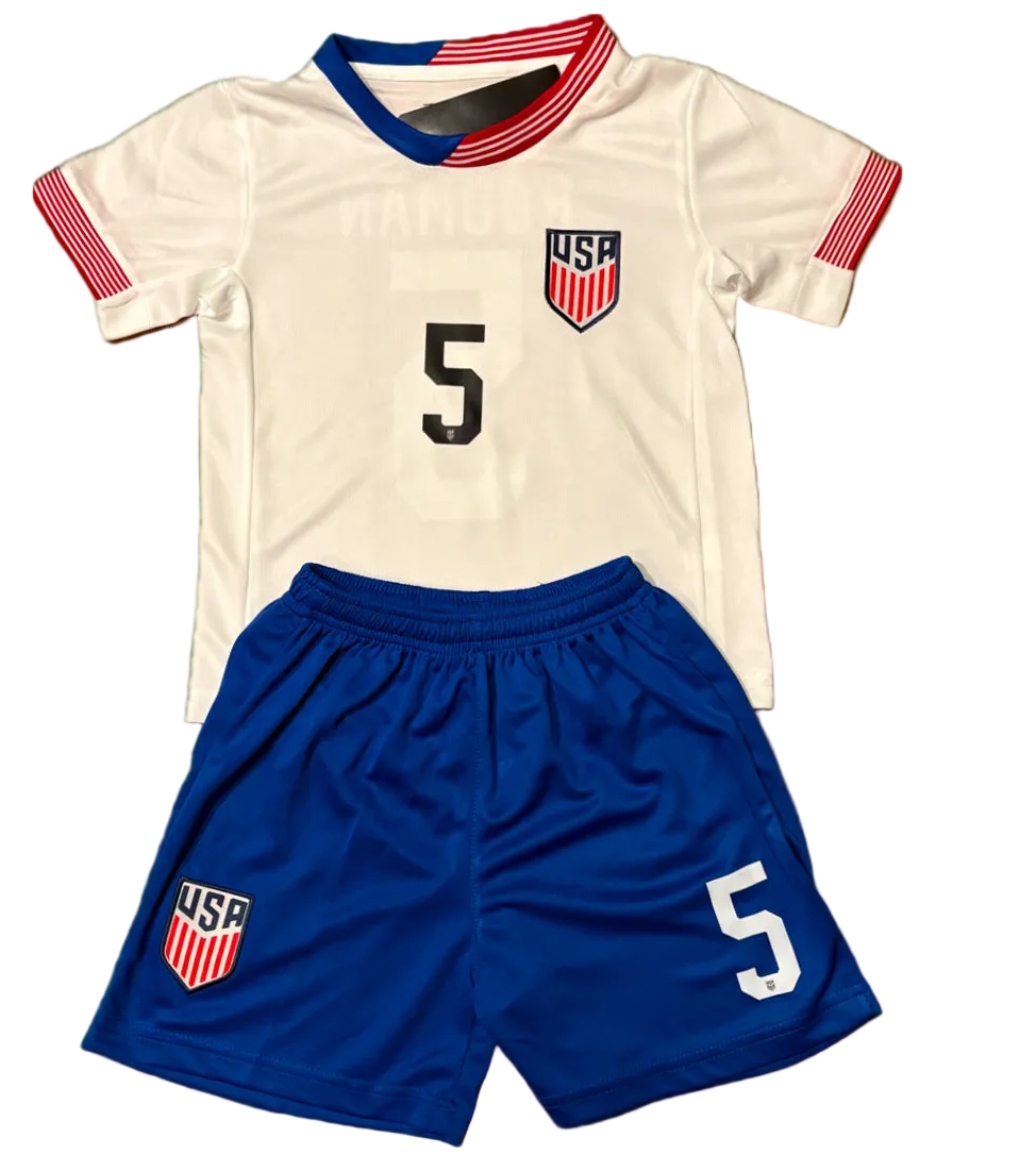 Kids Trinity Rodman Home White Soccer Jersey Set