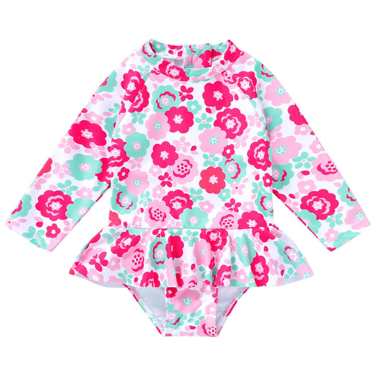 YOUNGER TREE Toddler Girls Swimsuit Baby Girls One Piece Swimsuit Summer Beach Bathing Suit