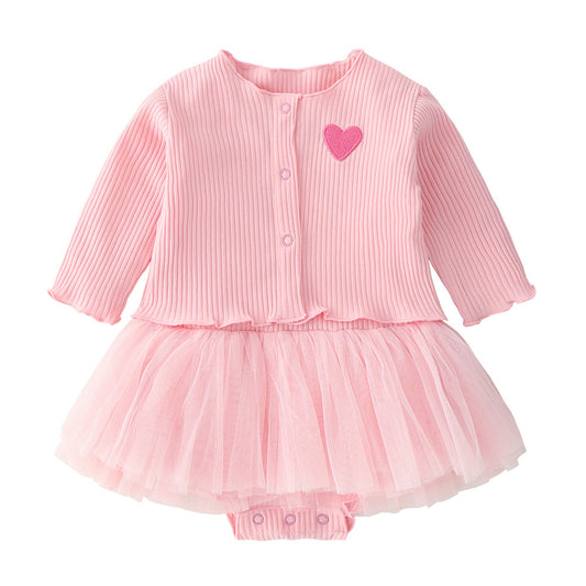 Baby Clothing Set: Triangle Vest and Cardigan