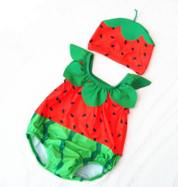 Pineapple and Strawberry One-Piece Swimsuit for Kids