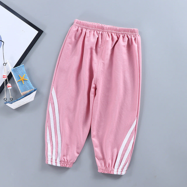 Breathable Boys Summer Pants - Anti-Mosquito Stripes