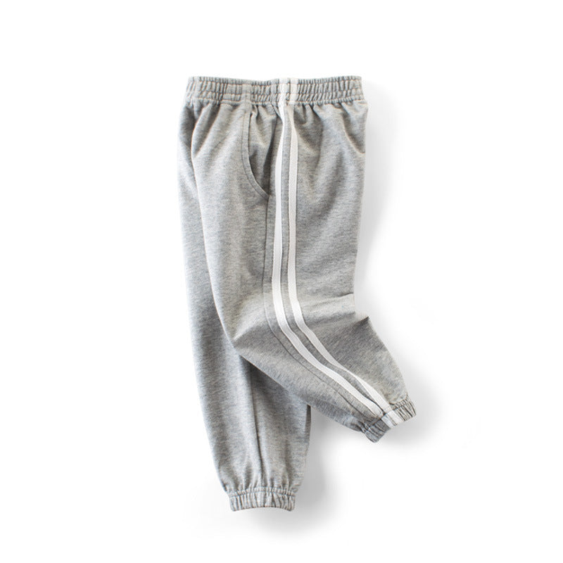Boys' Cotton Sports Pants - Simple Autumn Trousers