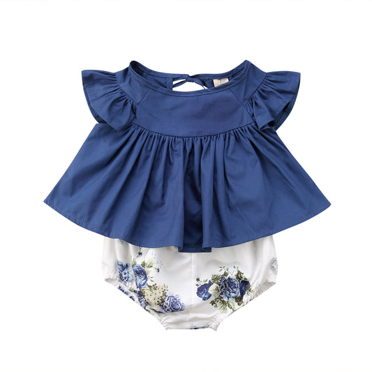 Kids Summer Outfit Set - Two Piece Clothing