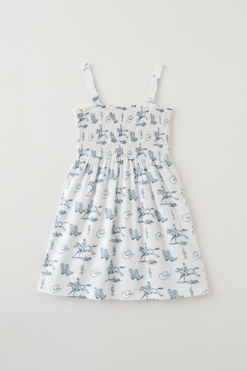 Pink Cowboy Ruffle Dress