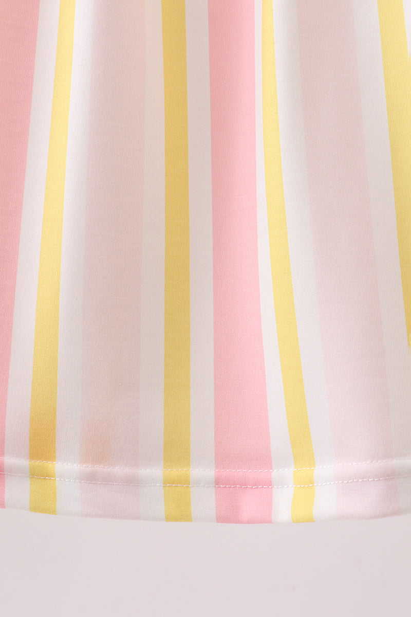 Girls' You're My Sunshine Embroidery Stripe Dress