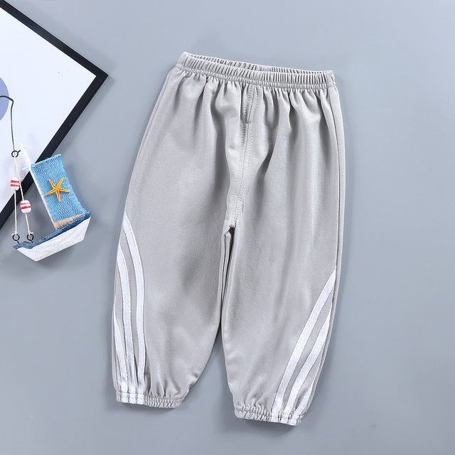 Breathable Boys Summer Pants - Anti-Mosquito Stripes