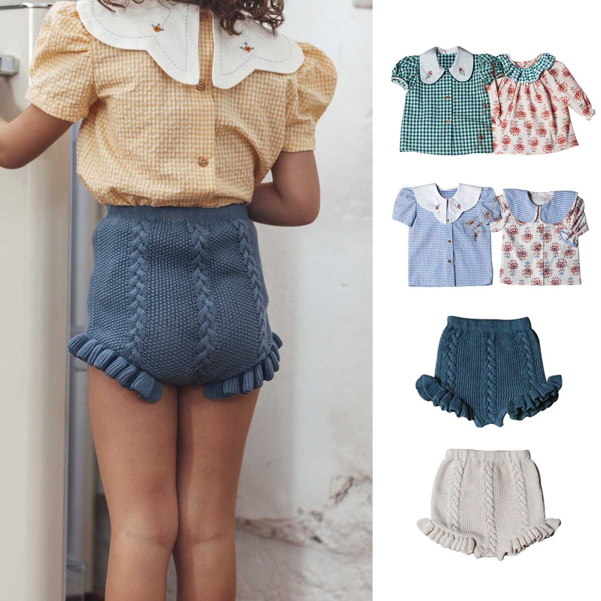 Lace Knit Shorts for Girls