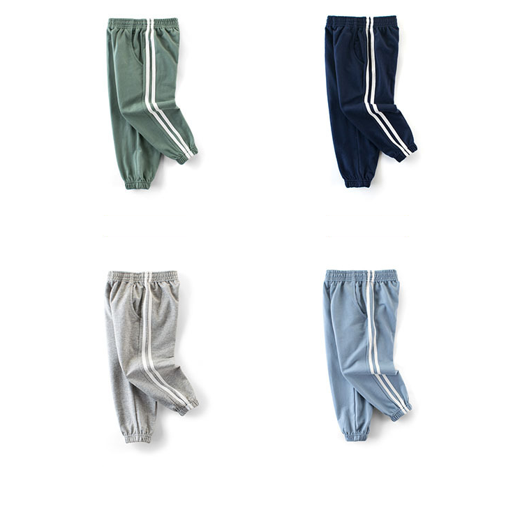 Boys' Cotton Sports Pants - Simple Autumn Trousers