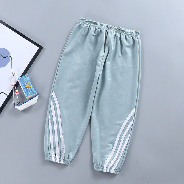 Breathable Boys Summer Pants - Anti-Mosquito Stripes