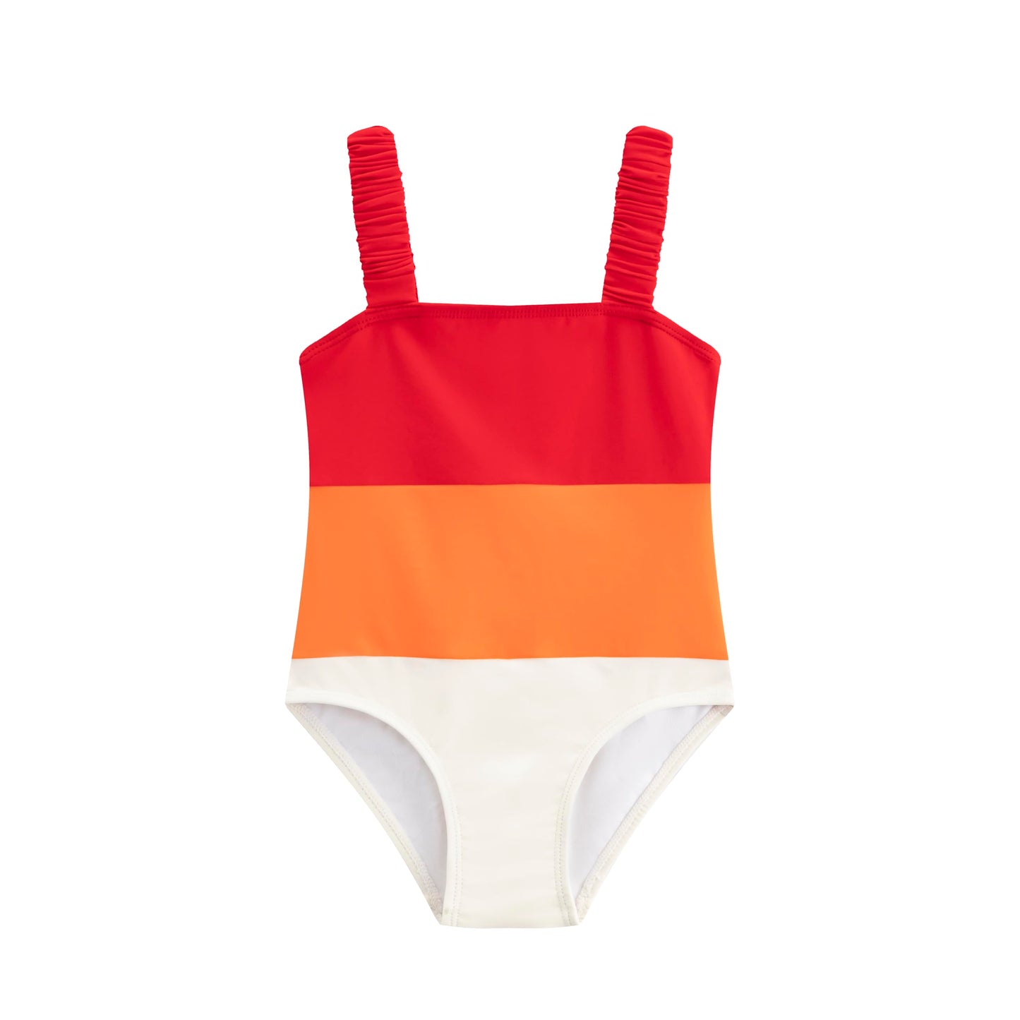 LIZENS Girls One Piece Swimwear Color Block 2-12Years Beach Bathing Swimsuit for Kids（BDG152013-4T
