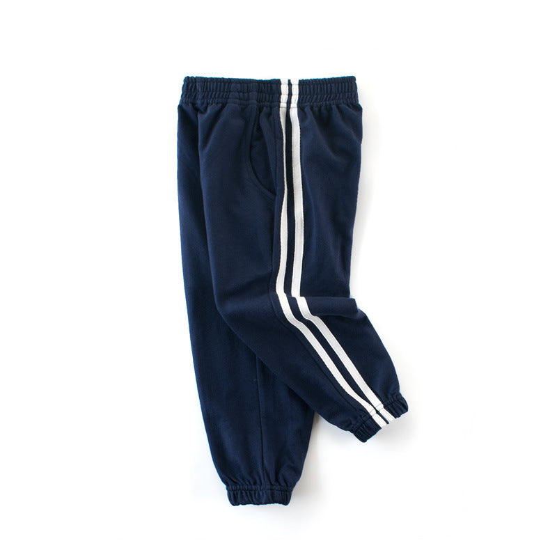 Boys' Cotton Sports Pants - Simple Autumn Trousers