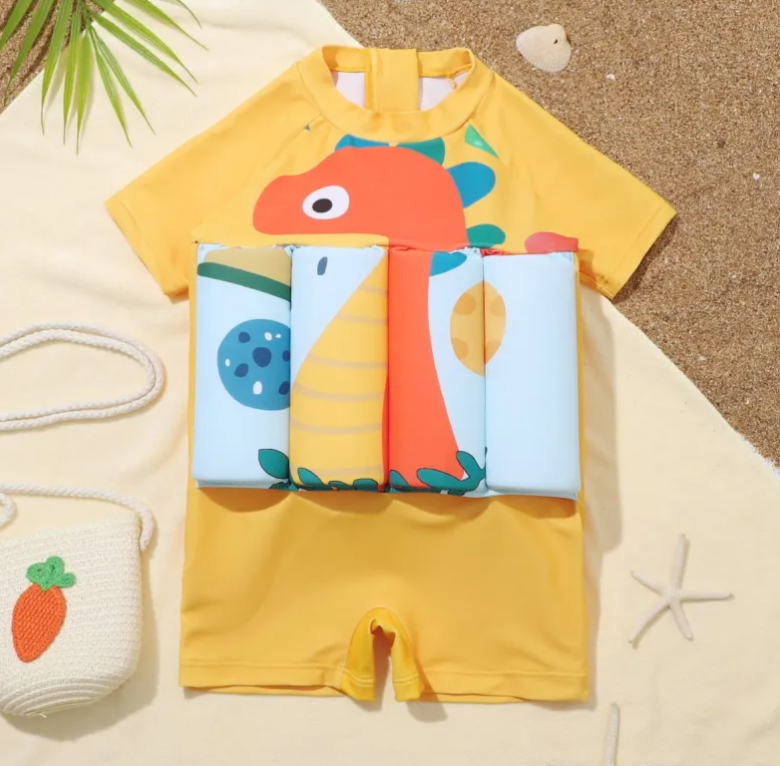 Kids' Dinosaur Buoyancy Swimsuit Jumpsuit