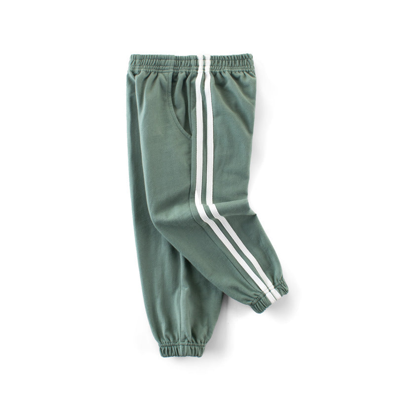 Boys' Cotton Sports Pants - Simple Autumn Trousers